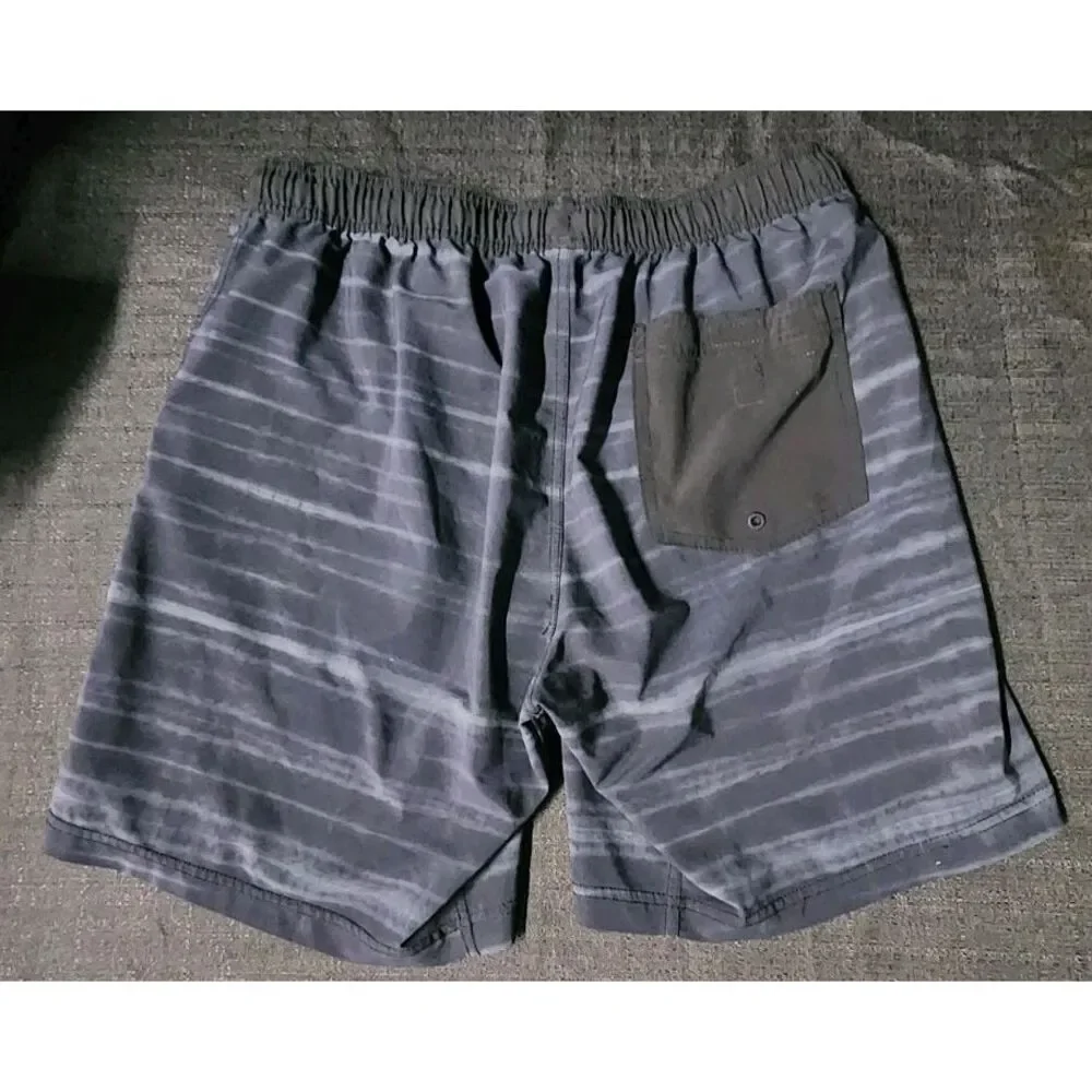 Men's Lined VUORI Striped Performance Active KORE Shorts‎ Medium Drawstring EUC